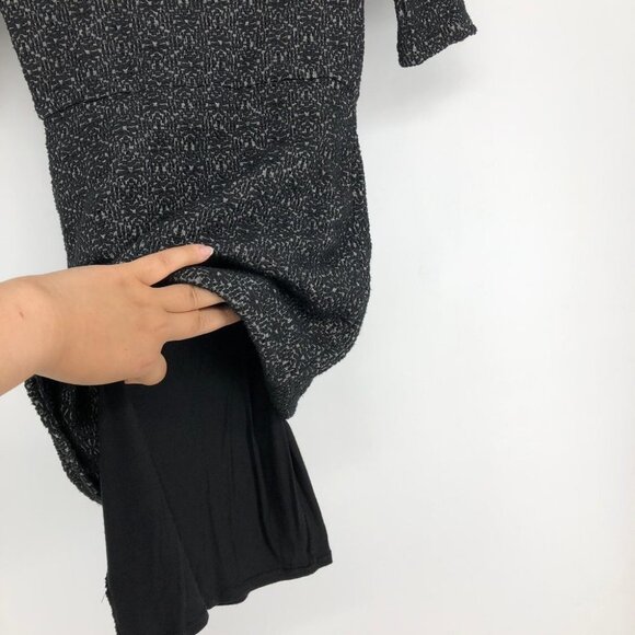 Free People Lady Pucker Black  Knit Scoop Back Bodycon Mini Dress XS - Picture 12 of 15